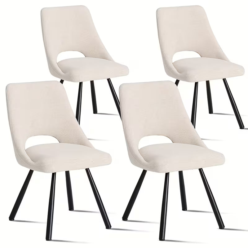 Modern Boucle Upholstered Chairs (4)
