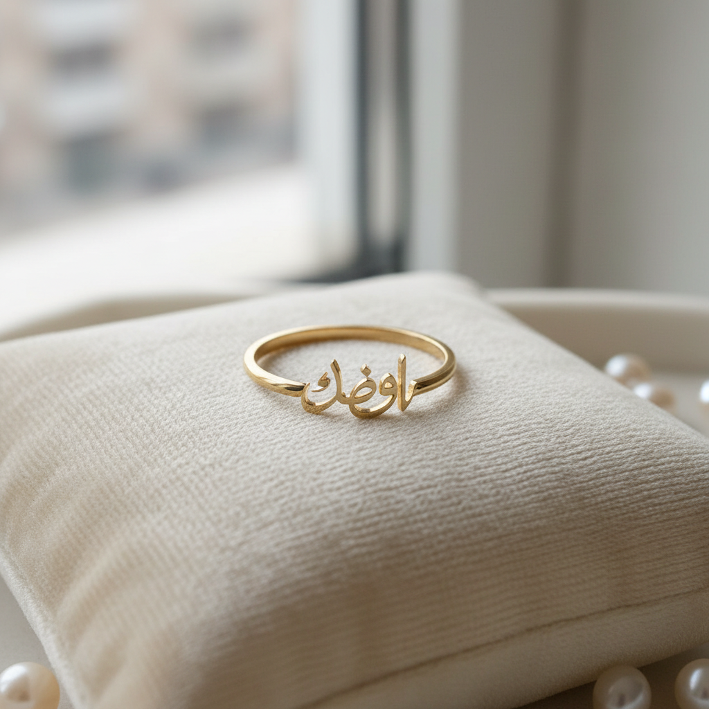 Customized Arabic Letter Ring