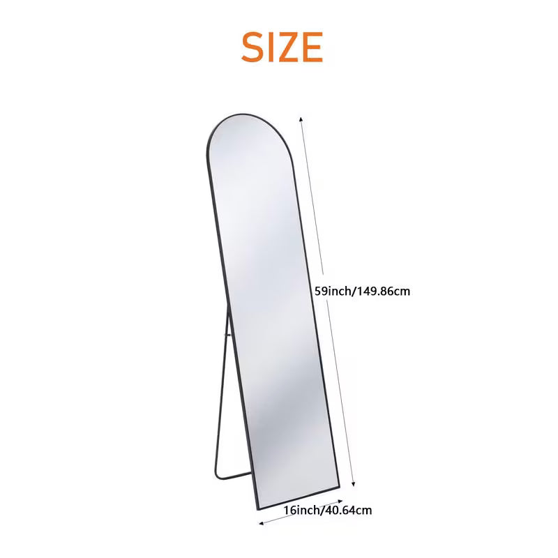LED Lighted Full-Length Mirror with Arched