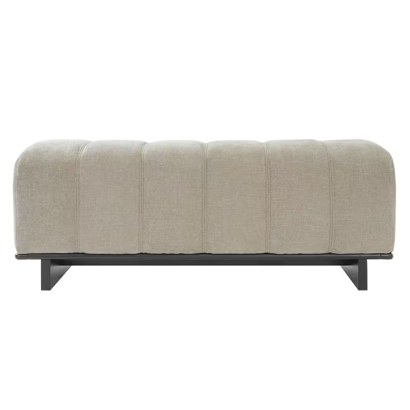 Oatmeal Chenille Bench Bench