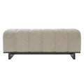 Oatmeal Chenille Bench Bench