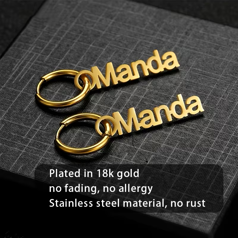 Hanging Earrings Stainless Steel 18k
