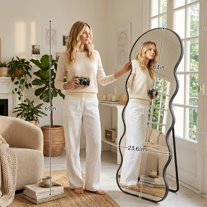 Wavy Floor Length Mirror