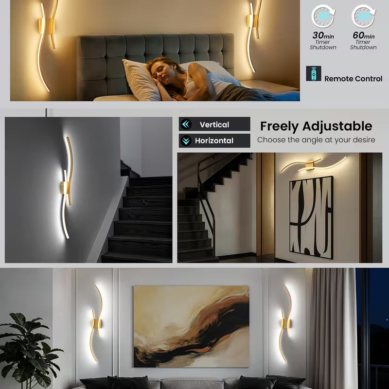 Dimmable LED Wall Sconces ( 2 pcs)