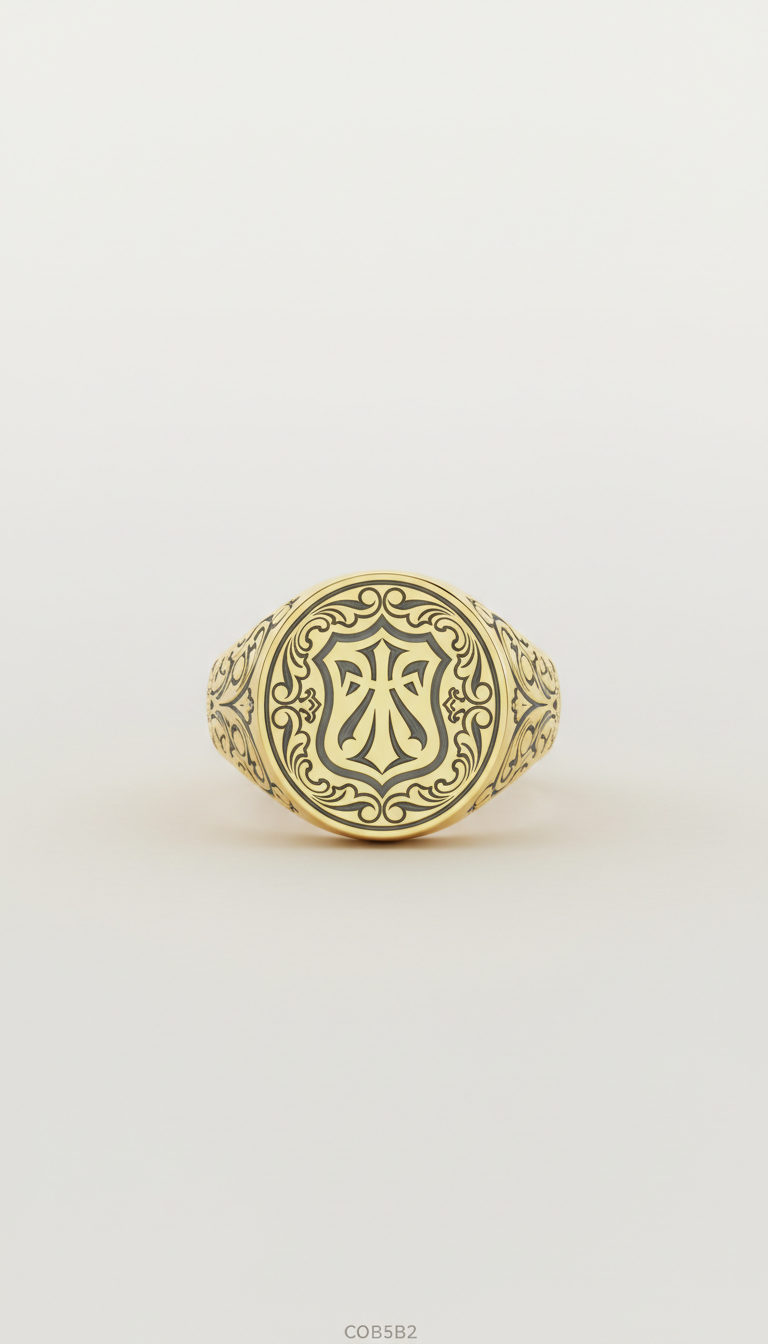 Custom-Engraved Gold Signet Ring