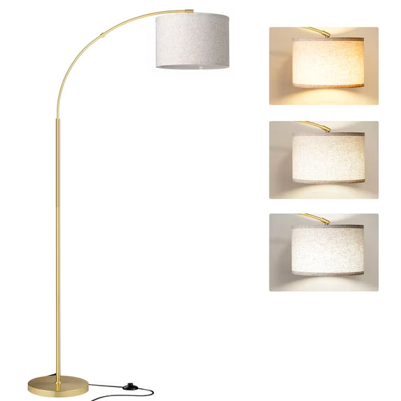 Luxe Modern Black Arc Floor Lamp