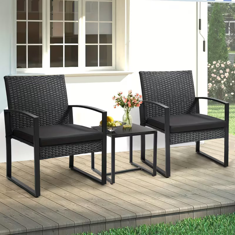 3pcs Rattan Bistro Set