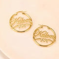 Elegant Heart Name Earrings