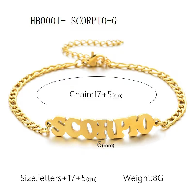 18k Zodiac Sign Bracelet