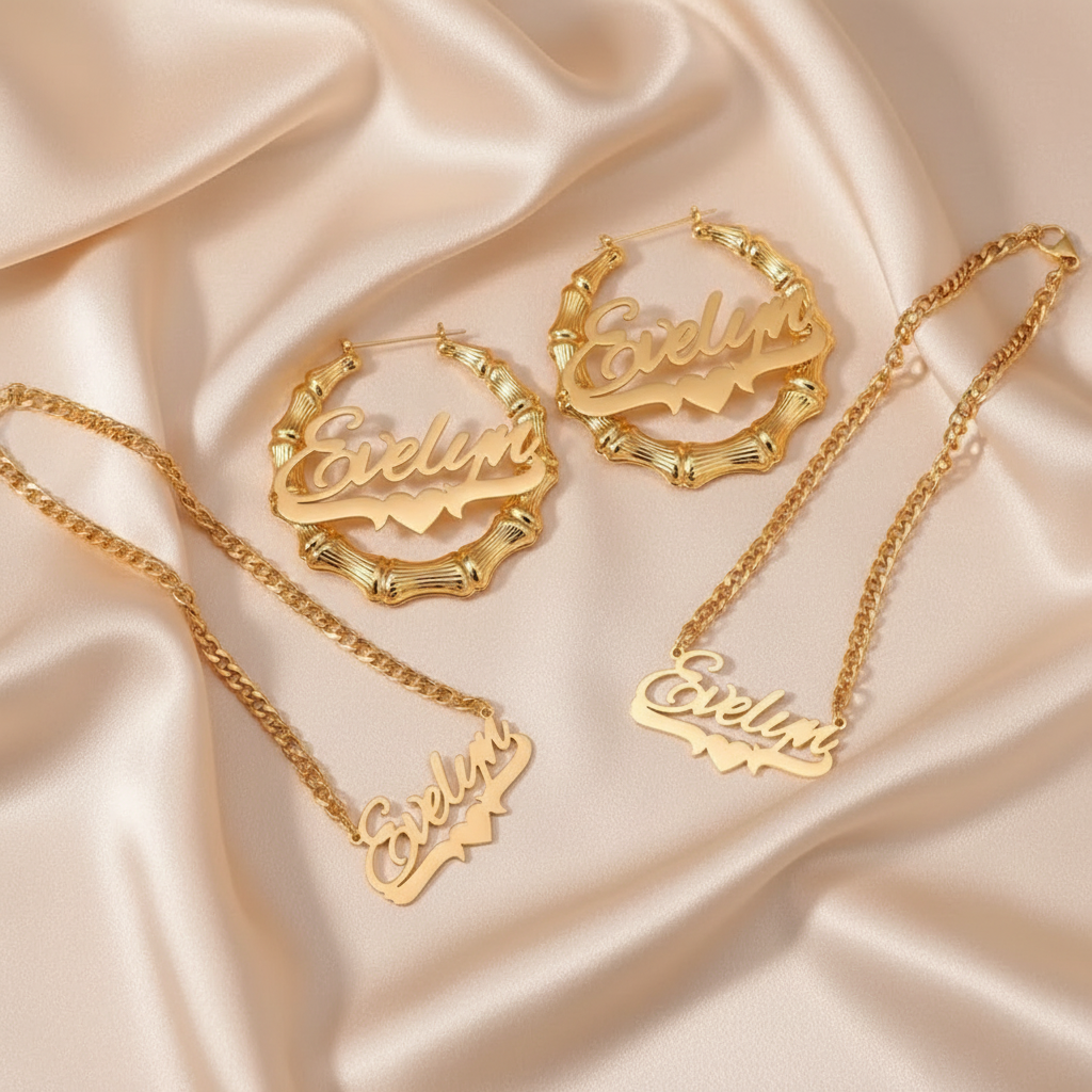 18K Necklace & Earring Set