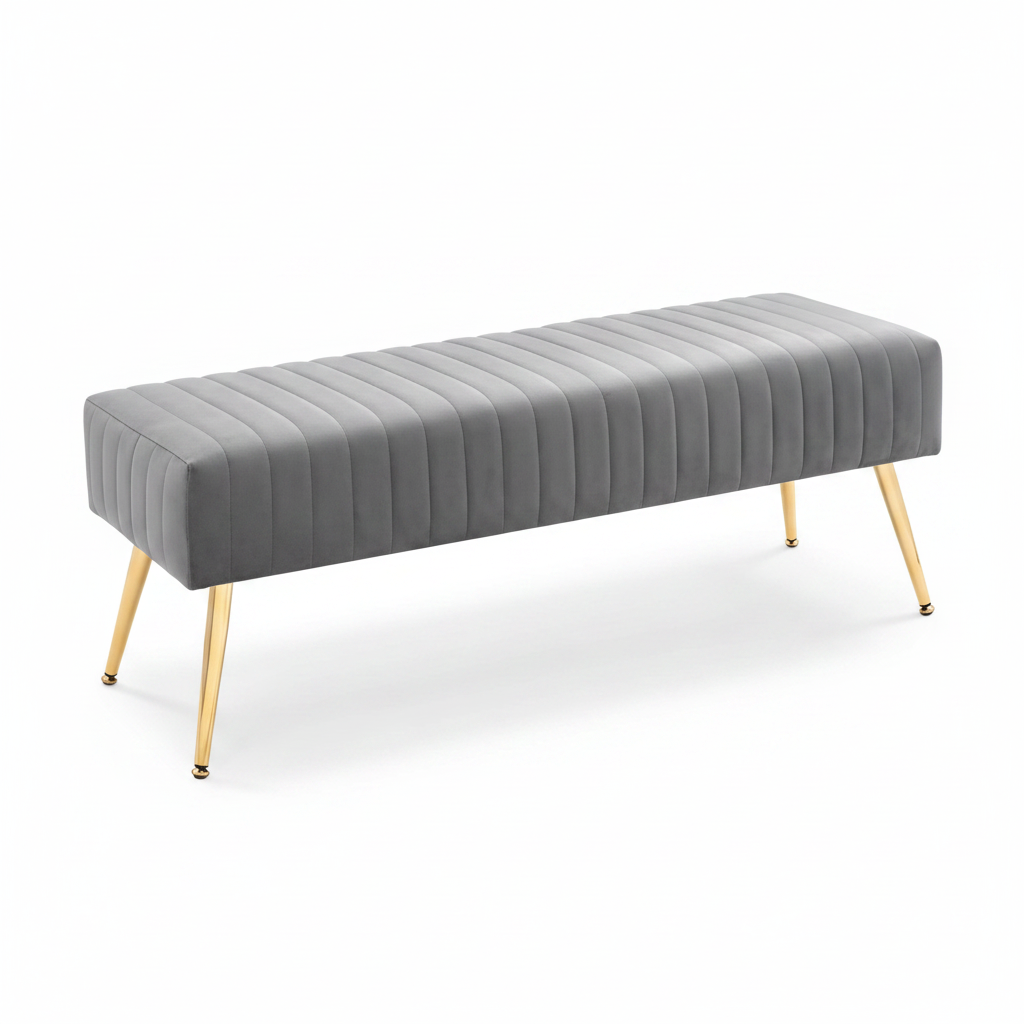 Modern Ottoman Lined Bench