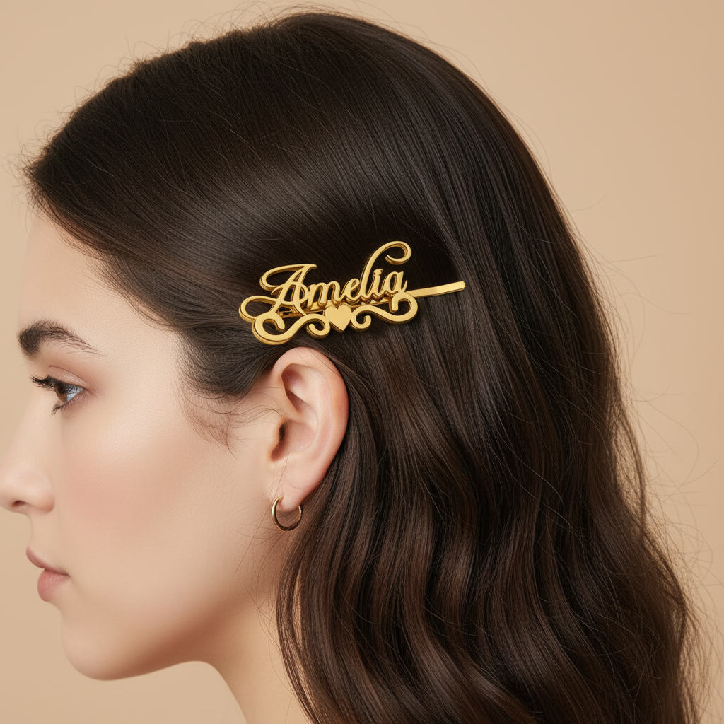 Heart Ribbon Hair Clip (Set of 2)