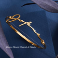 Custom Name Bangle Bracelet – Personalized Gold Jewelry