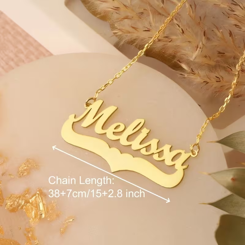Golden Chain with Name Necklace