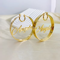 Name/Number Hoop Earrings