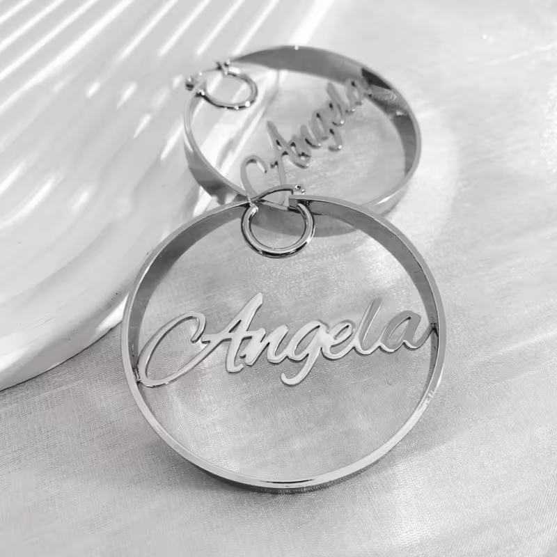 Name/Number Hoop Earrings