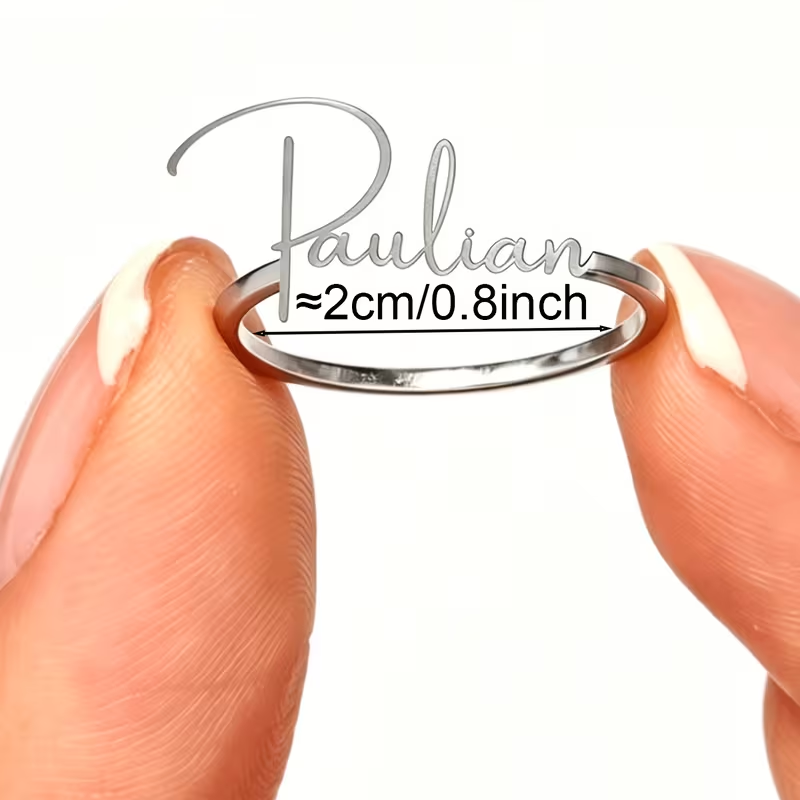 Elegant Custom Name Ring