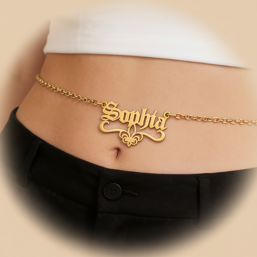 Customized Name Belly Chain