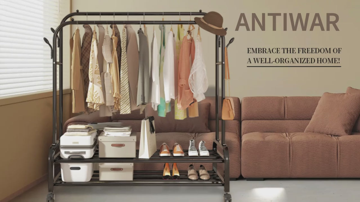 Metal Double Rodding Clothes Rack