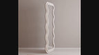 Irregular Fabric Wrapped Mirror