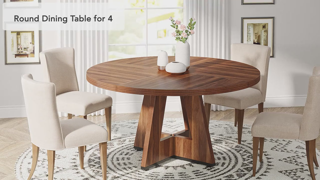 Elegant Round Dining Table Rustic