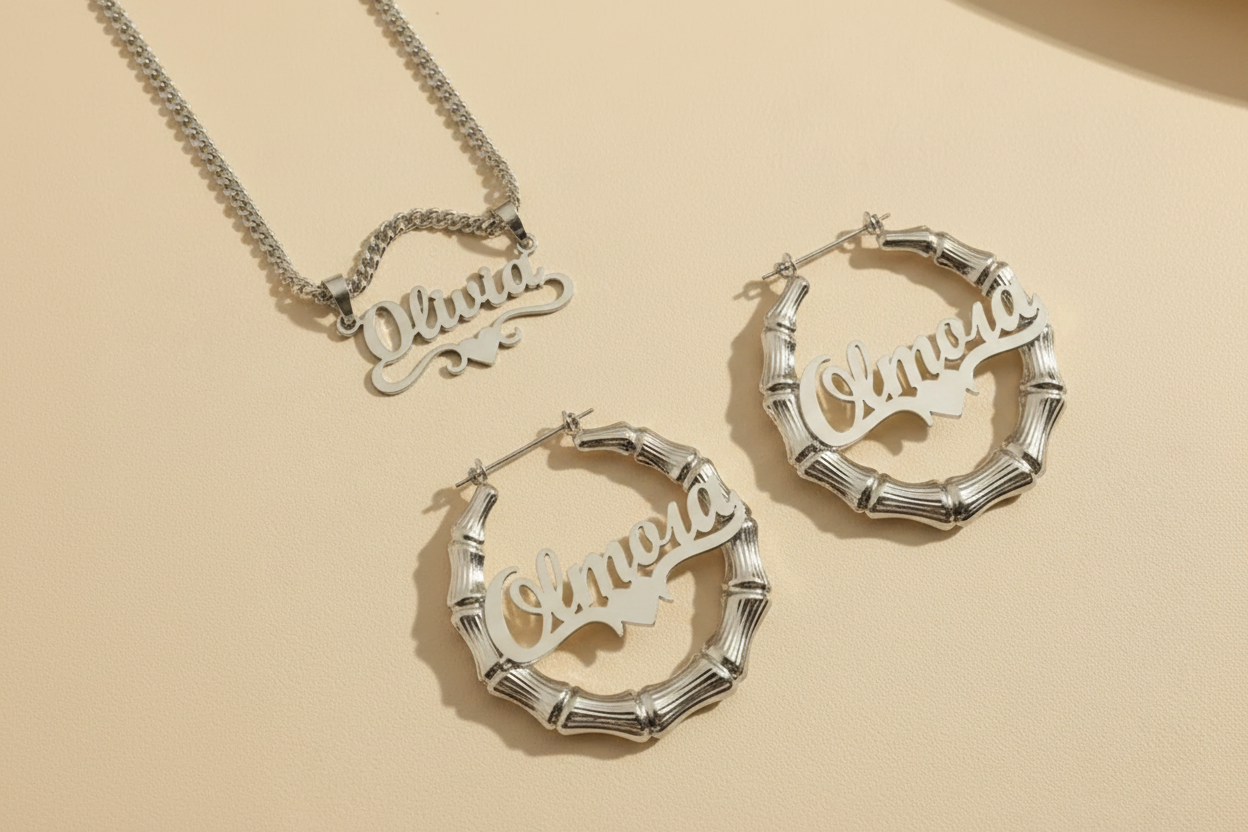 18K Gold Plated Necklace & Earring Set